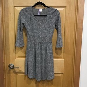 Alta gray knit soft dress 3/4 sleeves sizes S